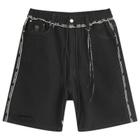 mastermind JAPAN Men's Inside-Out Denim Shorts in Black