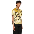 Eckhaus Latta Black and Gold Shrunk Polo