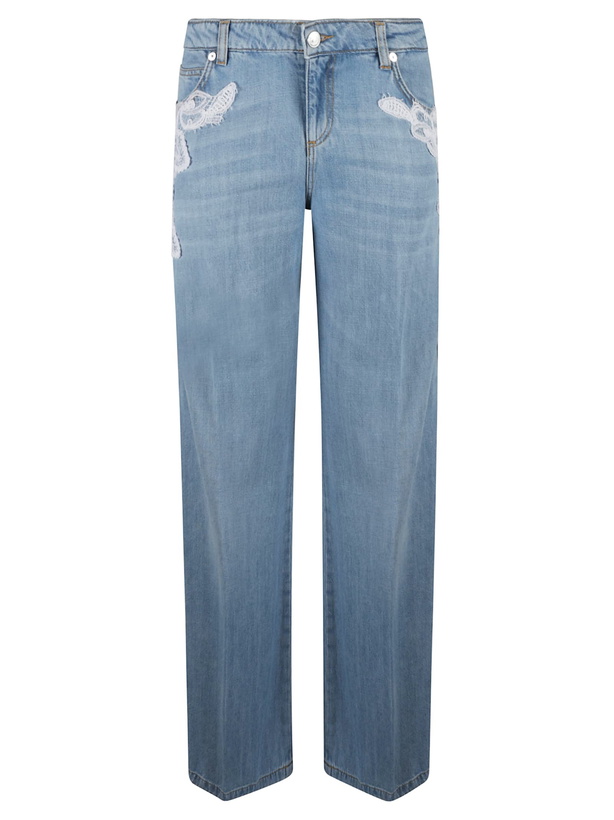 Photo: Ermanno Scervino 5 Pockets Embroidered Jeans
