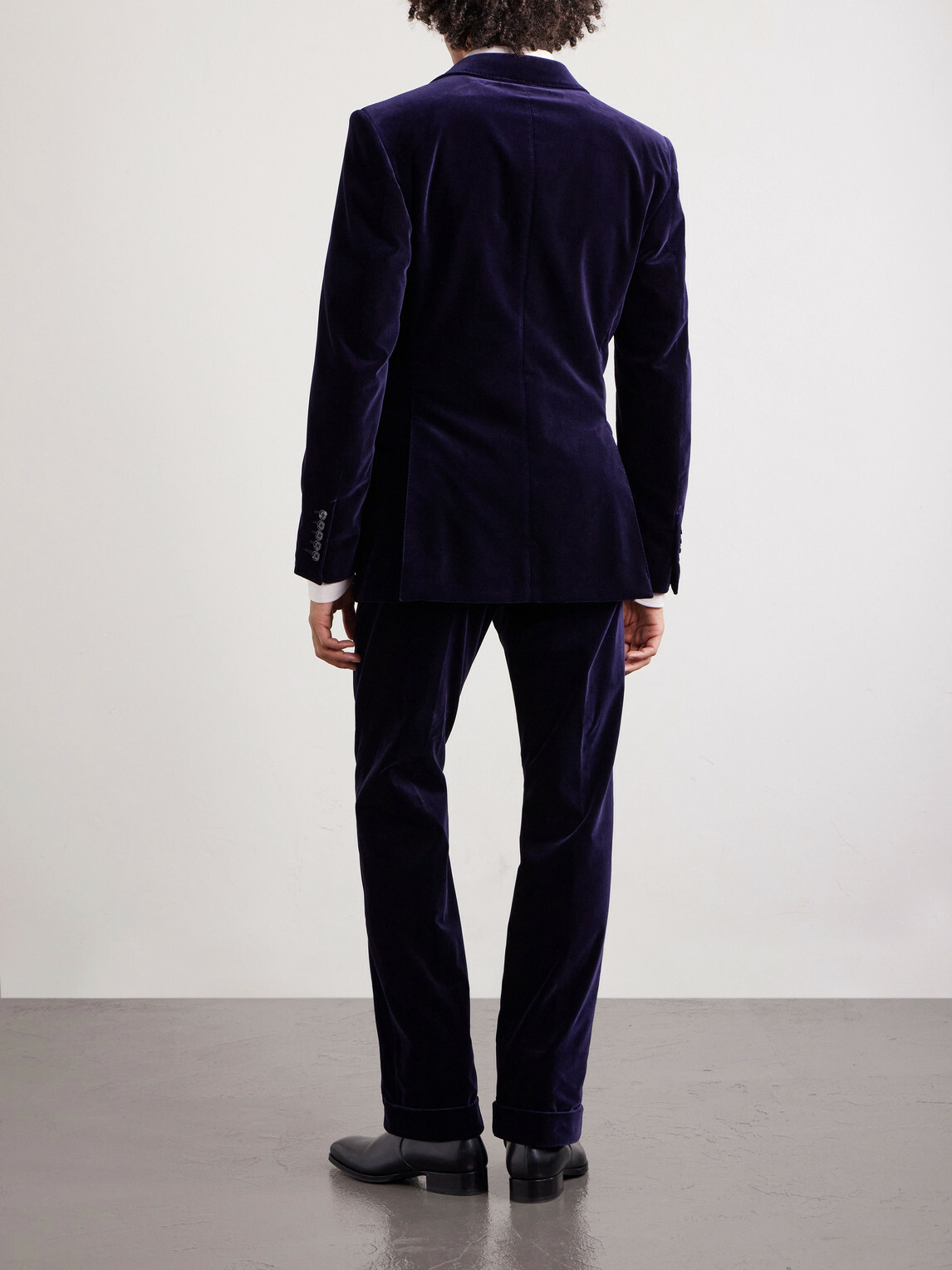 TOM FORD - Atticus Slim-Fit Cotton-Blend Velvet Blazer - Purple
