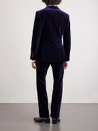 TOM FORD - Atticus Slim-Fit Cotton-Blend Velvet Blazer - Purple