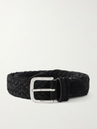 Mr P. - 3.5cm Woven Suede Belt - Black