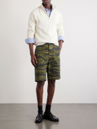 OrSlow - U.S. Army Fatigue Printed Straight-Leg Rip-Stop Cotton Shorts - Green