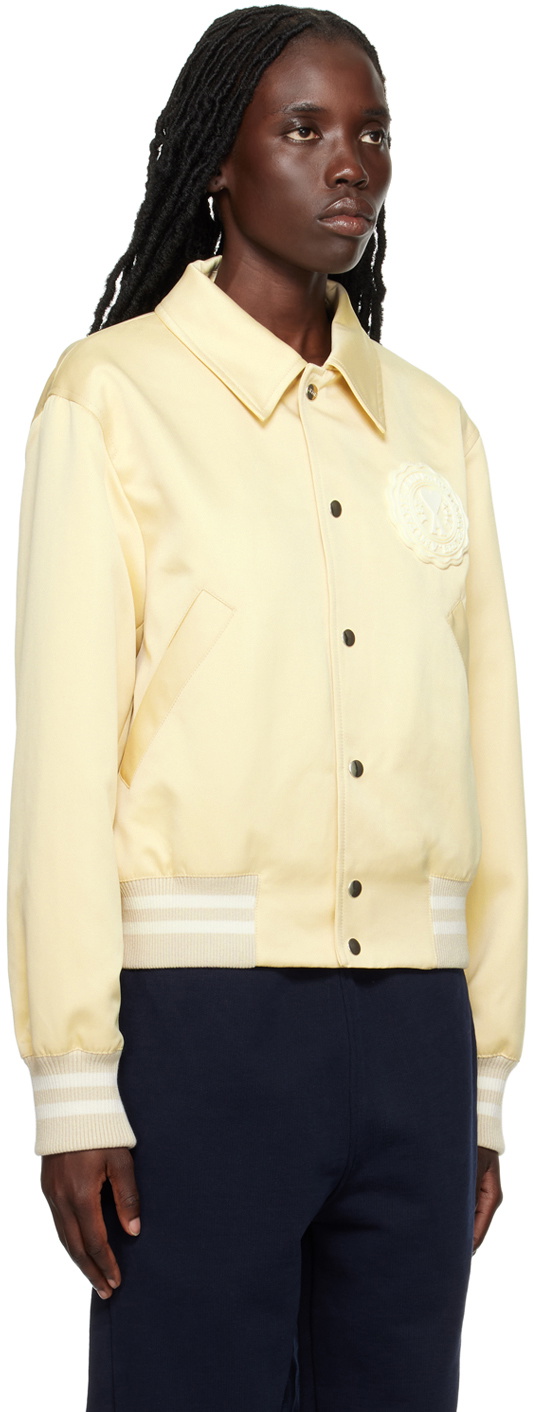 AMI Paris Off-White Ami de Cœur Bomber Jacket