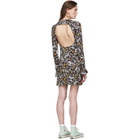 Les Reveries Black Floral Open-Back Dress