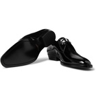 SAINT LAURENT - Wyatt Patent-Leather Derby Shoes - Black