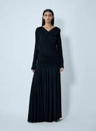 GANNI Ruched Maxi Dress