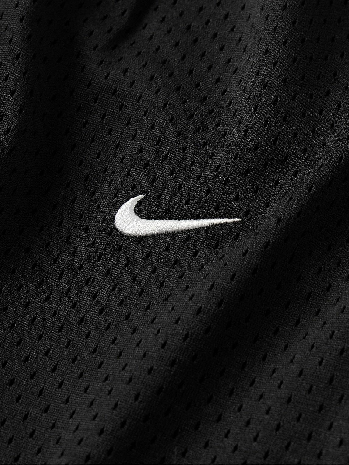 品揃え豊富で Solo - Nike Swoosh Shorts Mesh Logo-Embroidered Straight-Leg トップス