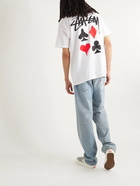 STÜSSY - Printed Cotton-Jersey T-Shirt - White