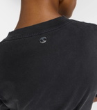 Rabanne Printed cropped cotton jersey T-shirt