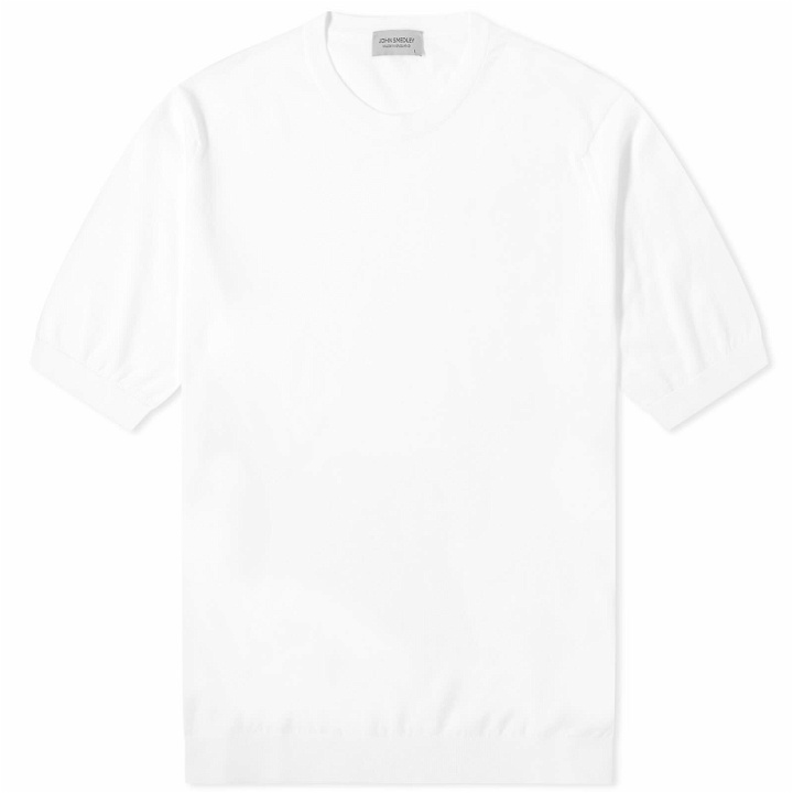 Photo: John Smedley Men's Kempton Ribbed T-Shirt in White
