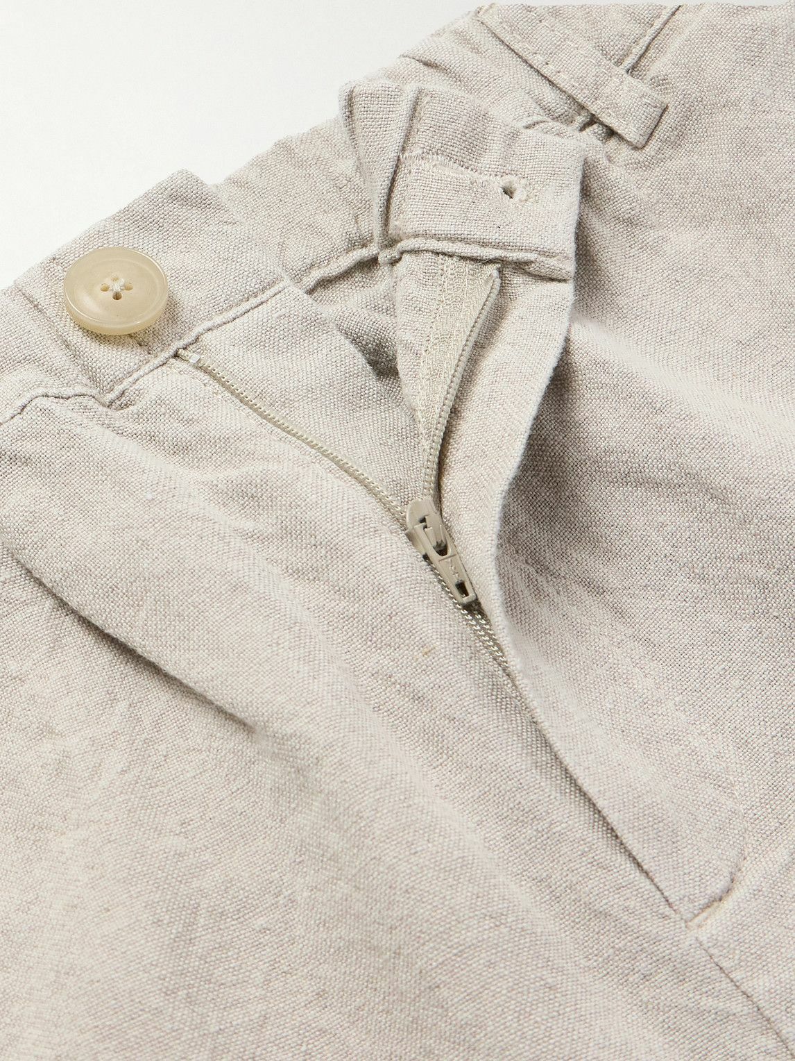 A Kind Of Guise - Tapered Linen Trousers - Neutrals