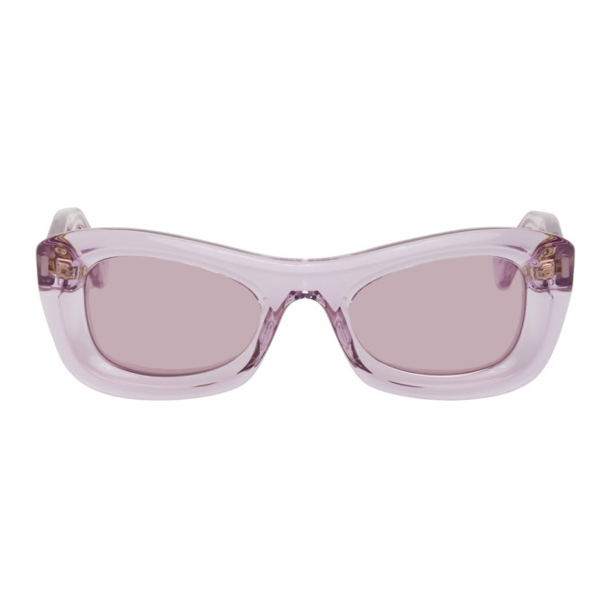 Bottega Veneta Sunglasses, purple, size 56 Bottega Veneta - Acetate Pointed Cat-Eye Sunglasses - Violet  main image 4