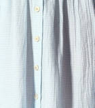 Brock Collection - Olivo gingham cotton midi skirt