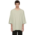 Homme Plisse Issey Miyake Green Raw Crewneck T-Shirt