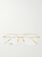 Dior Eyewear - NeoDior Aviator-Style Gold-Tone Optical Glasses