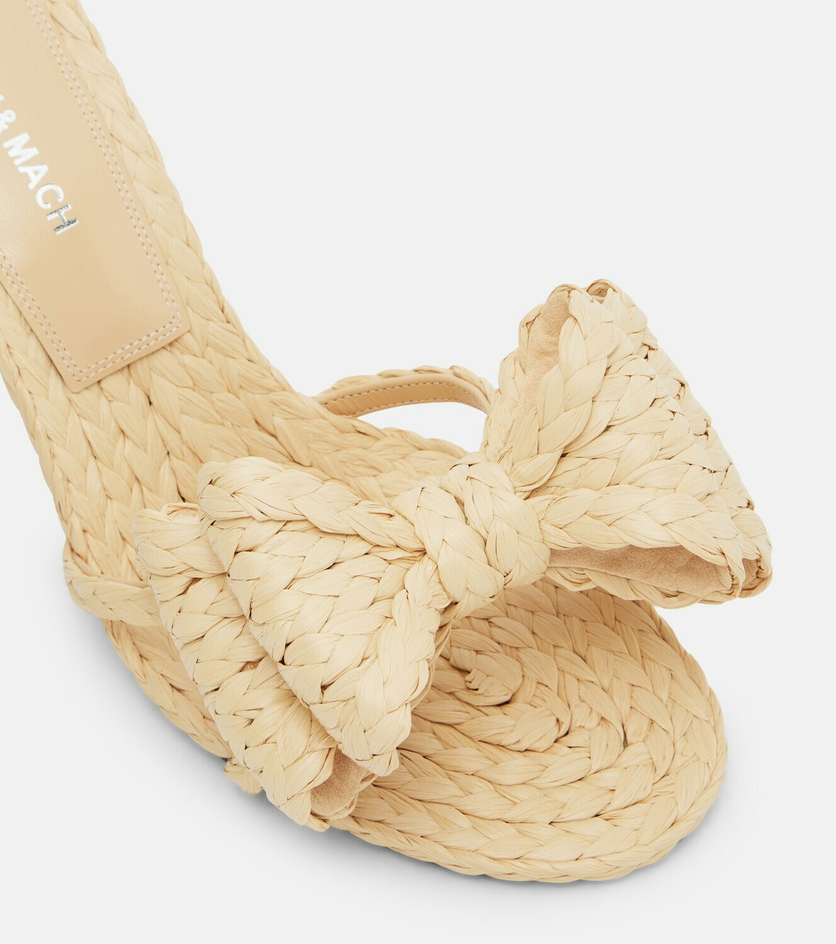 Mach & Mach Le Cadeau 85 raffia mules
