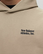 New Balance Athletics Embroidered Relaxed Hoodie Grey - Mens - Hoodies