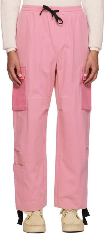Photo: Double Rainbouu Pink Drawstring Cargo Pants
