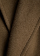 Aexae Double-breasted Belted Wool-blend Coat Brown