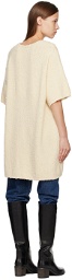 Totême Off-White Textured Mini Dress