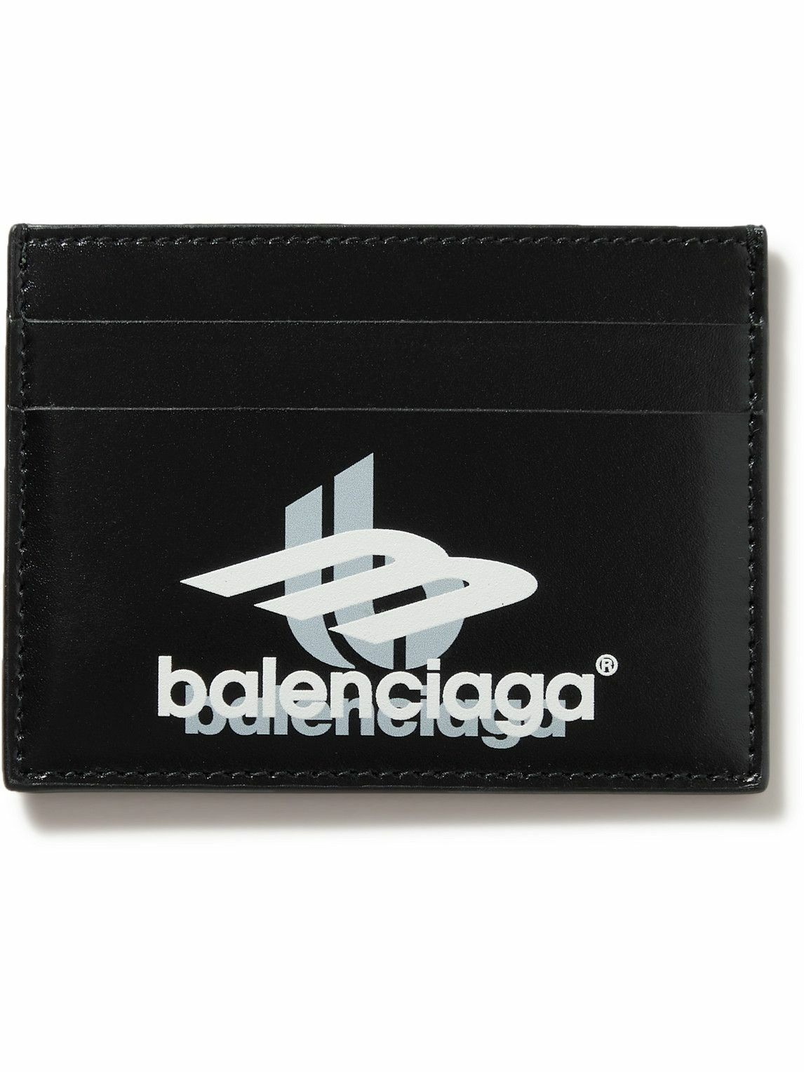 Photo: Balenciaga - Logo-Print Leather Cardholder