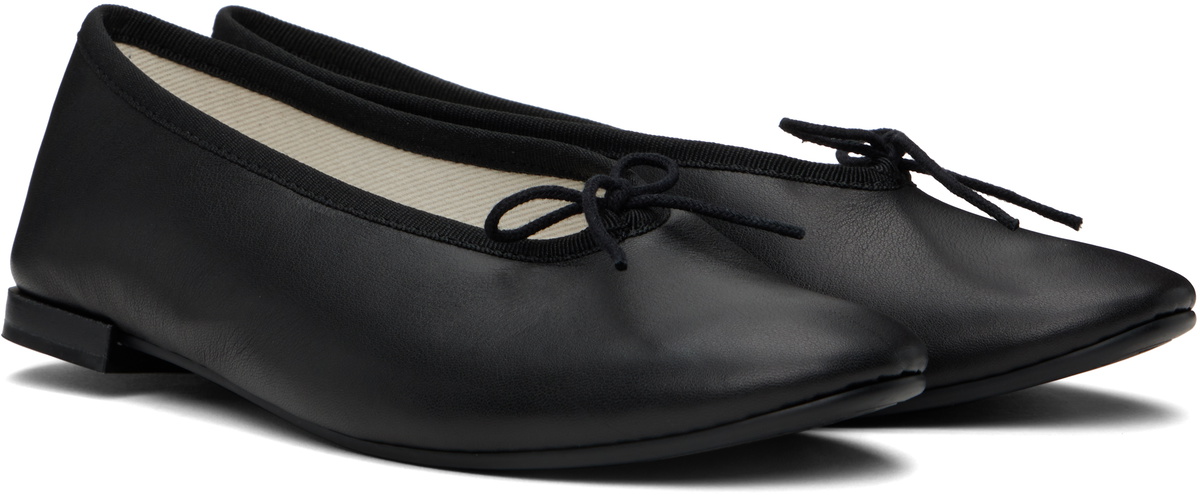Repetto Black Lilouh Rubber Sole Ballerina Flats Repetto