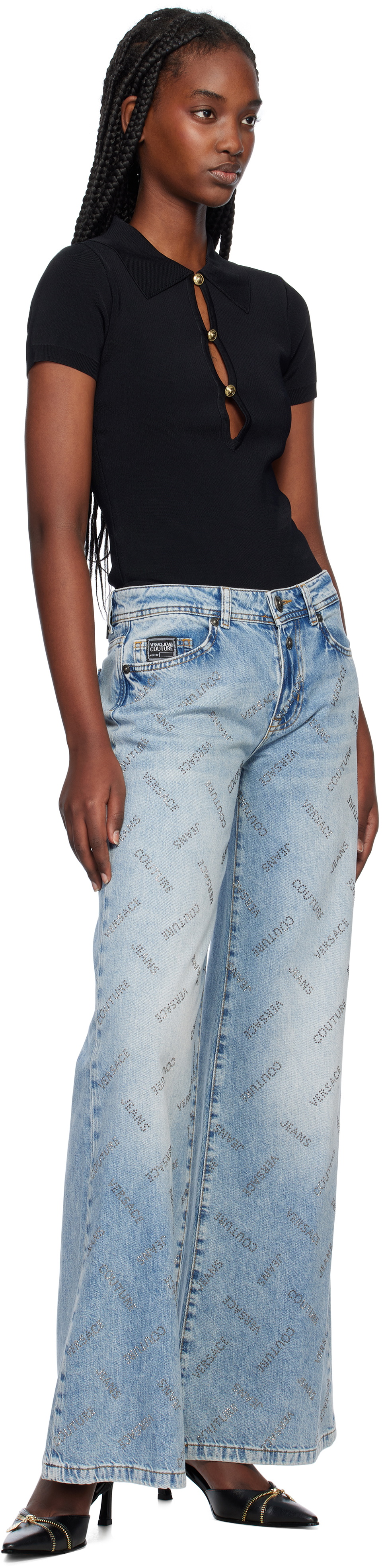 【関税＆送料込み】Versace Flared Jeans 90_E76HAB561-