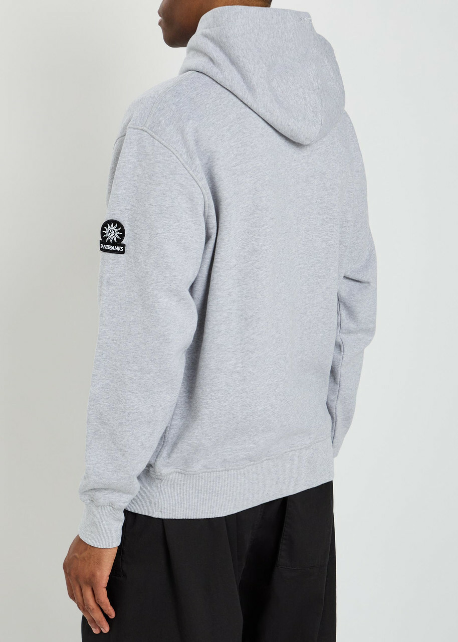 Sandbanks Logo-appliquéd Hooded Cotton Sweatshirt Grey