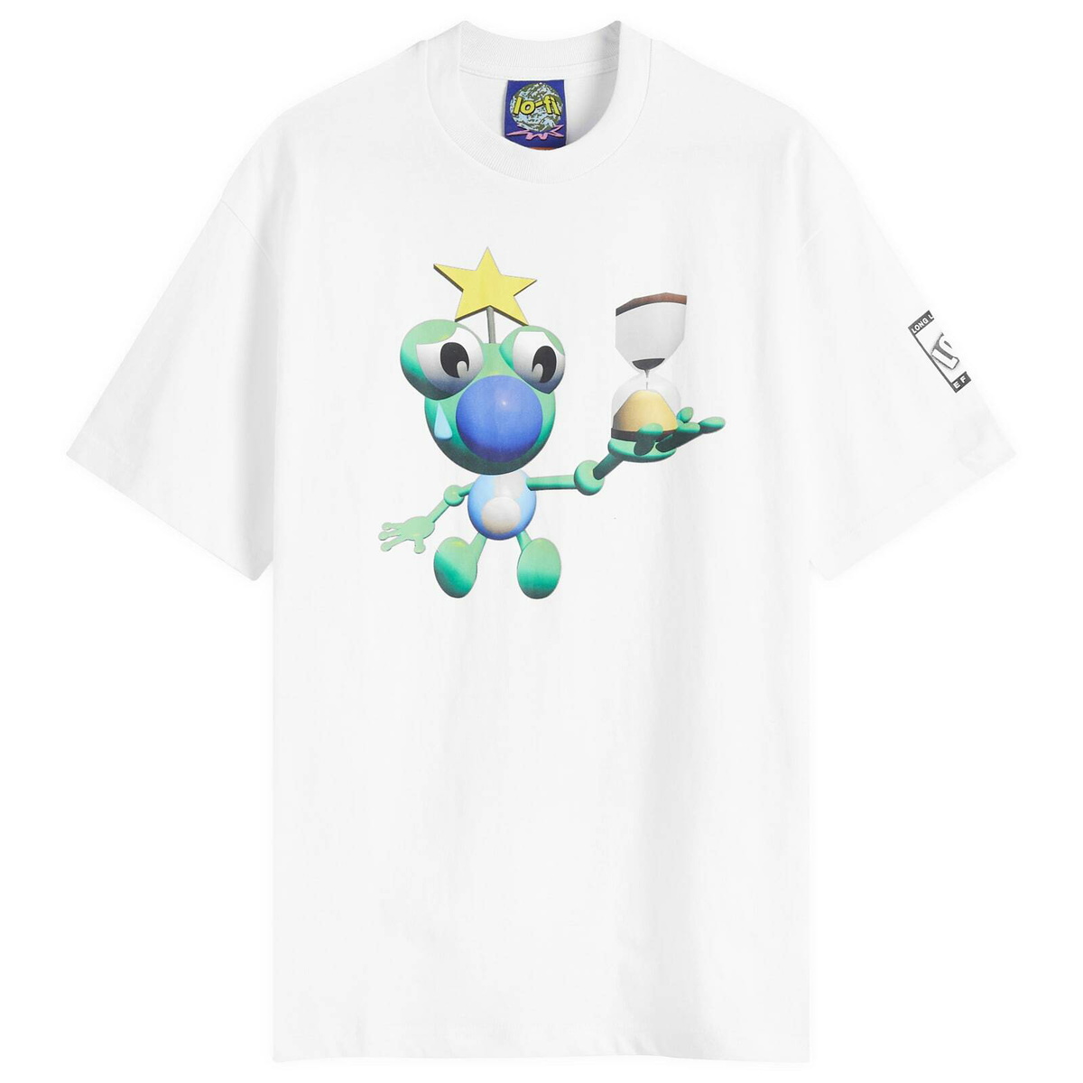 Lo-Fi Men's Peace Logo T-Shirt in White Lo-Fi Lo-Fi Men's Peace Logo T-Shirt in White Lo-Fi