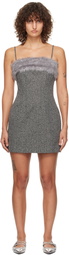 MSGM Gray Fleece Trim Minidress