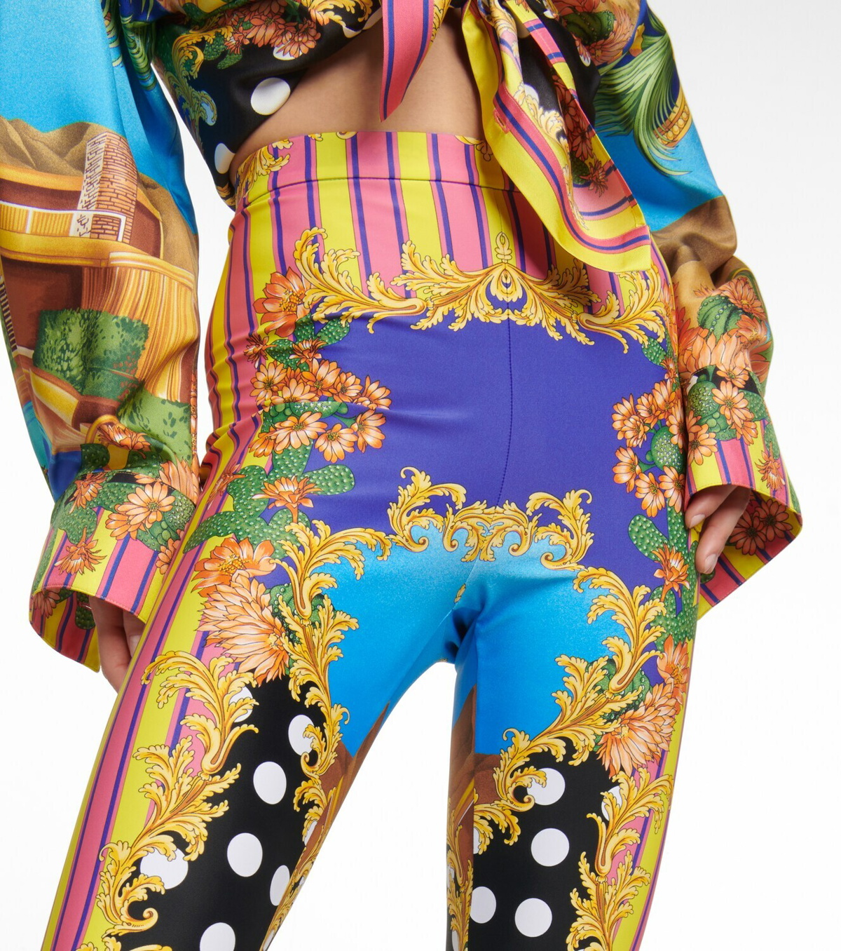 Medusa Palm Springs flared jumpsuit in multicoloured - Versace