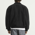 Studio Nicholson Men's Shearling Leather Bomber Jacket in Black