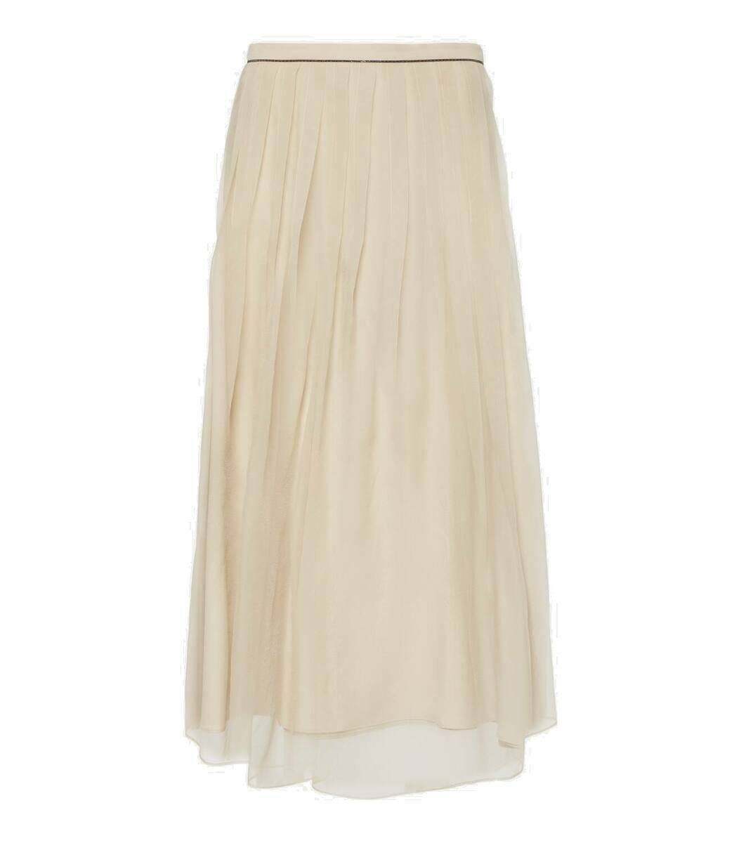 Brunello Cucinelli Silk tulle maxi skirt Brunello Cucinelli