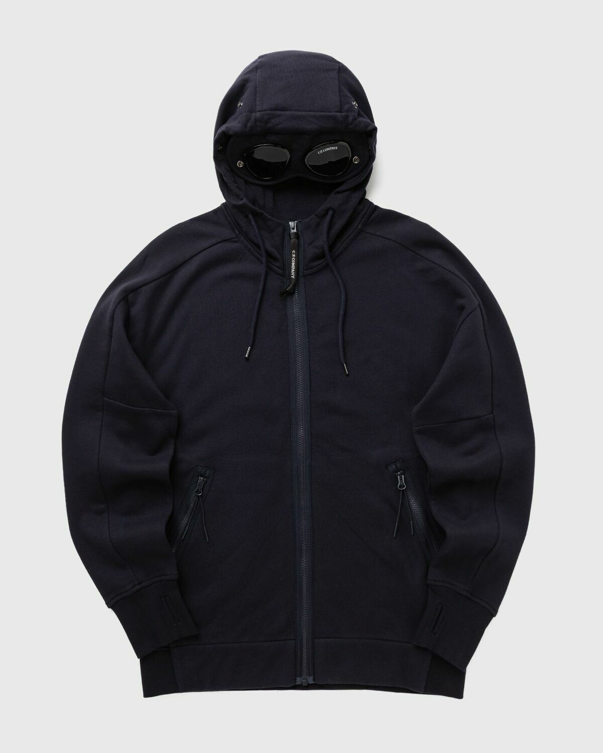 C.P. Company SWEATSHIRTS - HOODED OPEN Black Mens Hoodies/Zipper