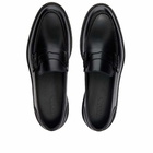 Vinnys Men's VINNY's Townee Penny Loafer in Black Crust Leather