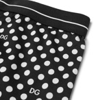 Dolce & Gabbana - Polka-Dot Cotton-Jersey Boxer Briefs - Men - Black