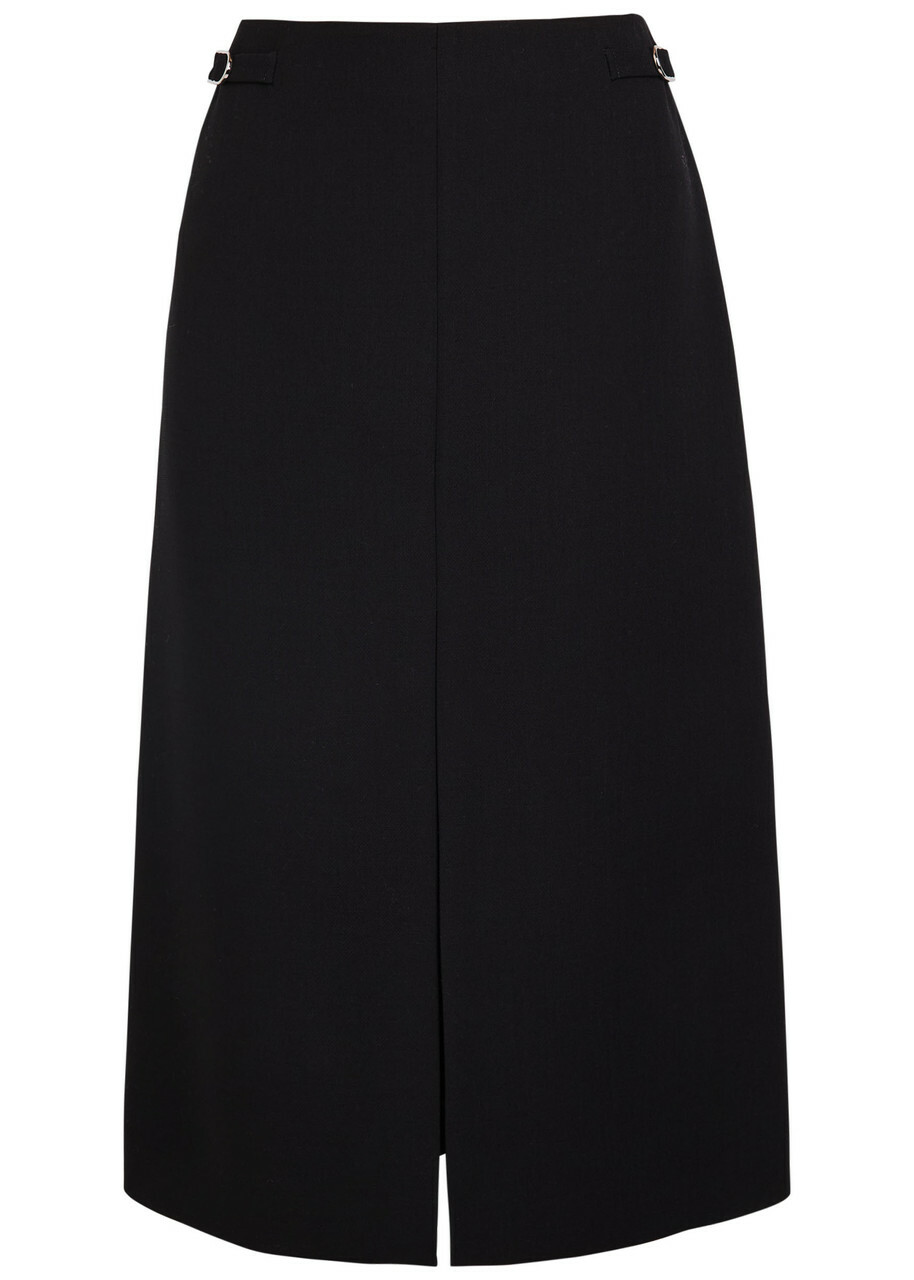 Gabriela Hearst Morelos Wool Midi Skirt Black
