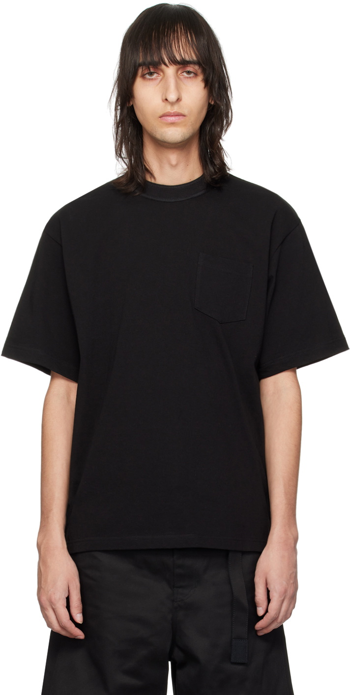 sacai Black Vented T-Shirt Sacai