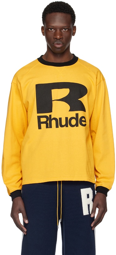 Photo: Rhude Yellow Petrol Long Sleeve T-Shirt
