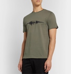rag & bone - Sound Wave Embroidered Cotton-Jersey T-Shirt - Green