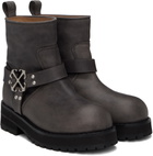 Off-White Gray Off Track Boots