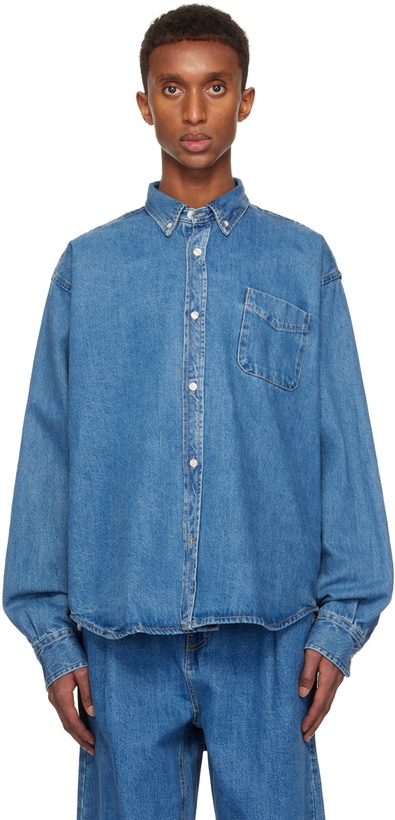 Photo: The Frankie Shop Blue Sinclair Denim Shirt