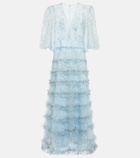 Costarellos Lucia embellished tulle gown