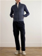 Herno - Slim-Fit Wool and Silk-Blend and Quilted Nylon Down Jacket - Blue