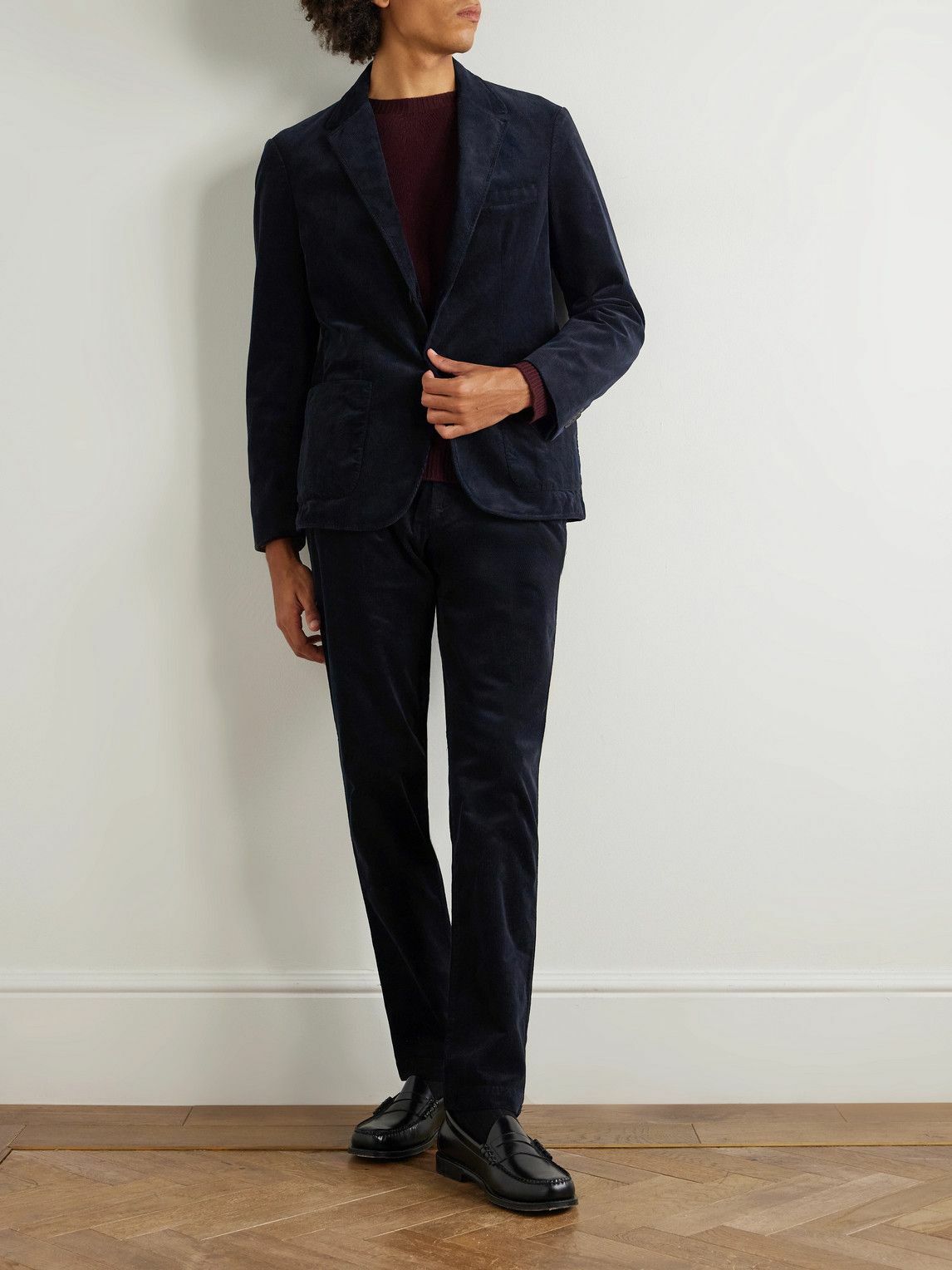 Sunspel - Cotton-Blend Corduroy Blazer - Blue