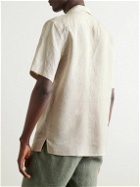 Canali - Camp-Collar Linen Shirt - Neutrals