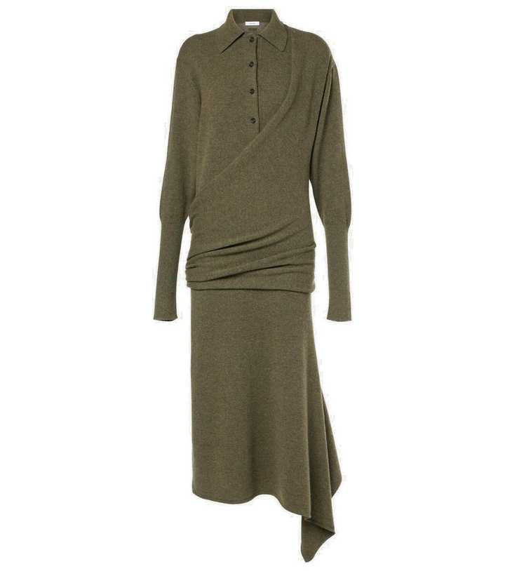 Photo: Ferragamo Draped wool and cashmere polo dress