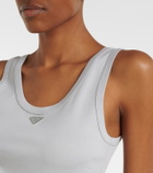 Prada Ribbed-knit cotton tank top