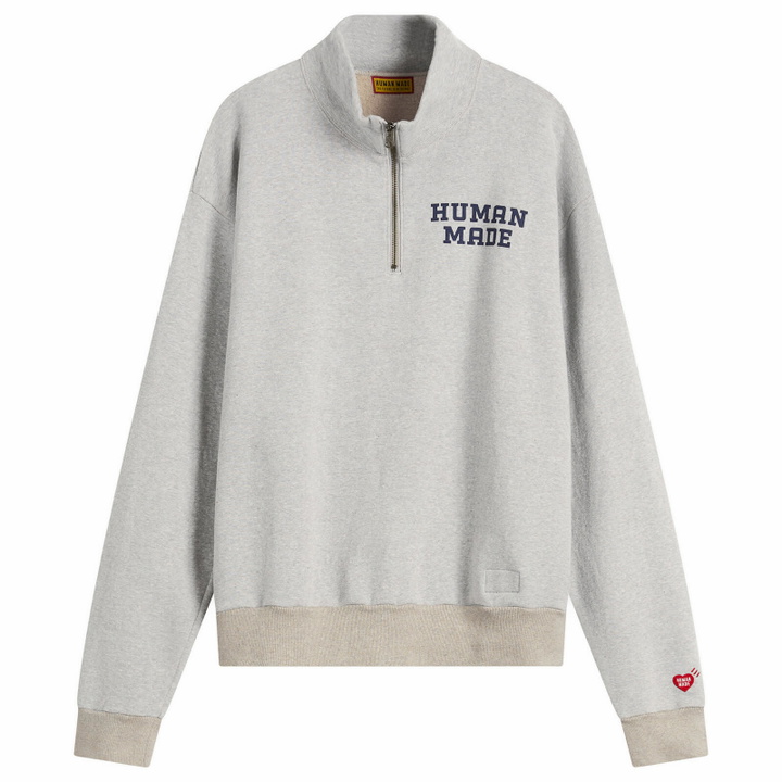 Photo: Human Made Men's Half-Zip Sweatshirt in Gray